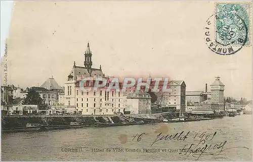 Cartes postales Corbeil Hotel de Ville Grands Moulins