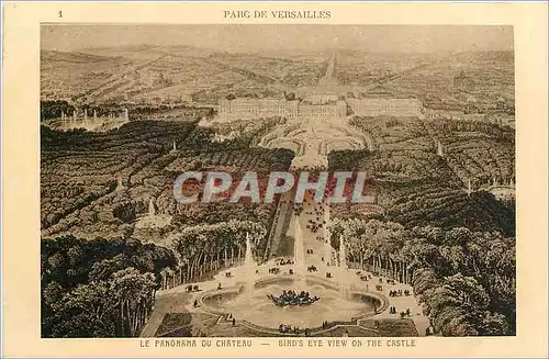 Cartes postales Parc de Versailles Le Panorama du Chateau