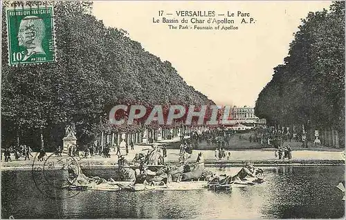 Cartes postales Versailles Le Parc Le Bassin du Char d'Apollon