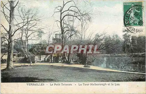 Cartes postales Versailles Le Petit Trianon La Tour Marlborough et le Lac