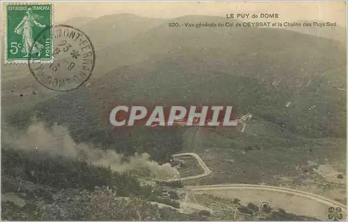 Cartes postales Le Puy de Dome Vue generale du Col de Ceysatt et la Chaine des Puys Sud