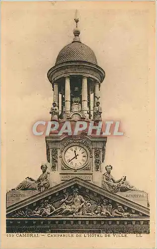 Cartes postales Cambrai Campanile de l'Hotel de Ville