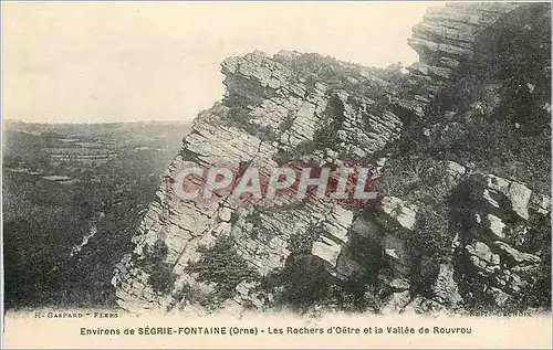 Cartes postales Environs de Segrie Fontaine Orne Les Rochers d'Oetre et la Vallee de Rouvrou
