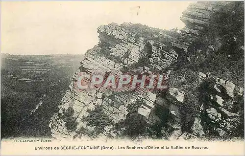 Cartes postales Environs de Segrie Fontaine Orne Les Rochers d'Oetre et la Vallee de Rouvrou