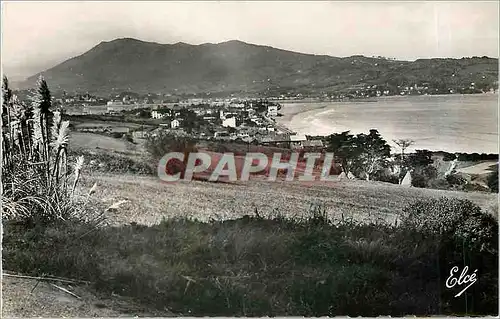 Cartes postales moderne Hendaye Plage BP Vue generale Au fond les Monis Espagnols