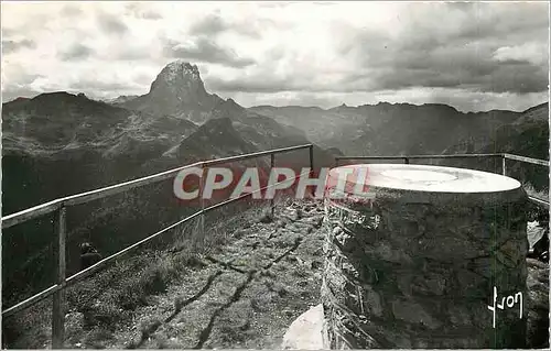 Moderne Karte L'Artouste BP Table d'Orientation du pic de la Sagette et le pic du Midi d'Ossau