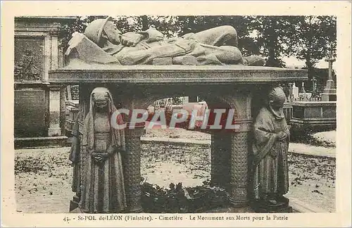 Cartes postales St Pol de Leon Finistere Cimetiere Le Monument aux Morts pour la Patrie