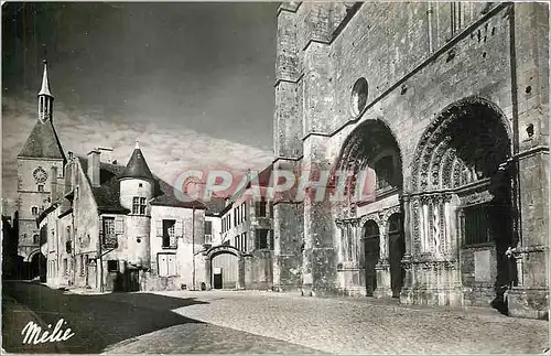 Moderne Karte Avallon Yonne Tour de l'Horloge Maison du XVs Portail de l'Eglise St Lazare