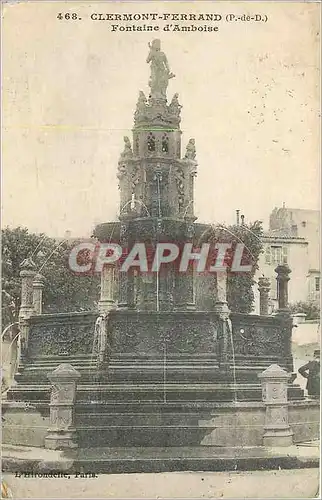 Cartes postales Clermont Ferrand P de D Fontaine d'Amboise