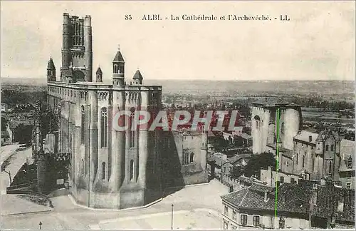 Ansichtskarte AK Albi La Cathedrale et l'Archeveche