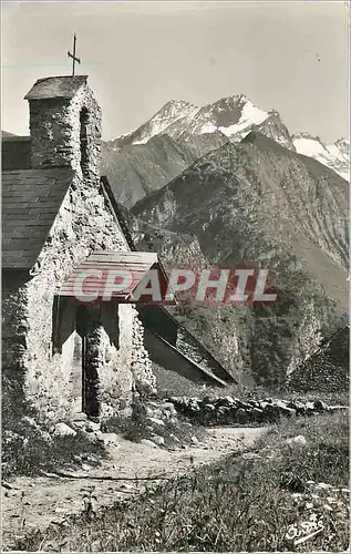 Moderne Karte Paysages Alpestres Chapelle de haute montagne