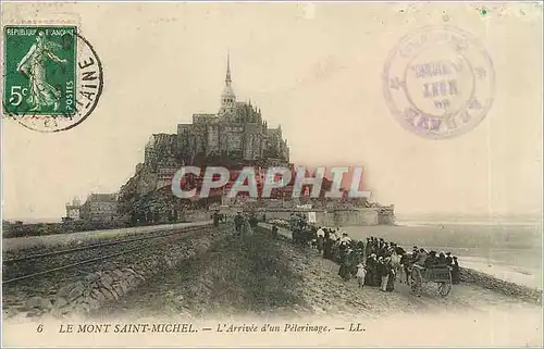 Ansichtskarte AK Le Mont Saint Michel L'Arrivee d'un Pelerinage