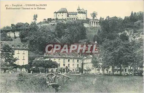 Ansichtskarte AK Dauphine Uriage les Bains Etablissement Thermal et le Chateau