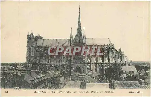 Ansichtskarte AK Amiens La Cathedrale vue prise du Palais de Justice