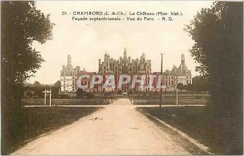 Ansichtskarte AK Chambord L Ch Le Chateau Facade septentrionale Vue du Parc