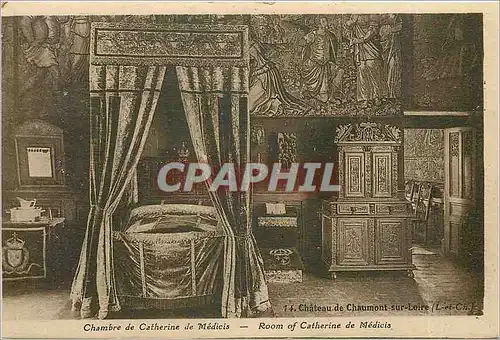 Cartes postales Chateau de Chaumont sur Loire Chambre de Catherine de Medicis