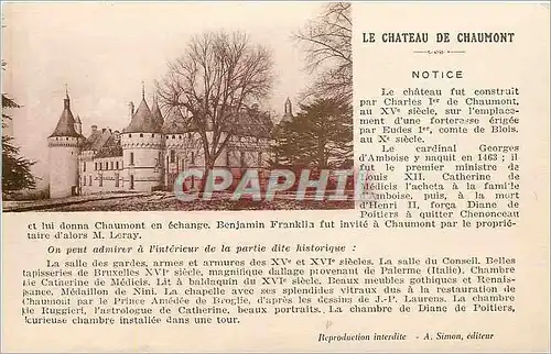 Cartes postales Le Chateau de Chaumont