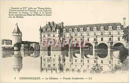 Ansichtskarte AK Chenonceaux Le Chateau Facade Occidentale