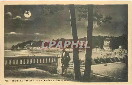 Cartes postales St Palais sur Mer La Conche au clair de lune