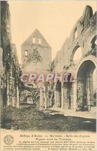 Cartes postales Abbaye d'Aulne Sacristie Salle du chapitre pignon nord du Transept