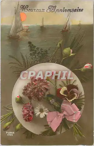 Cartes postales Heureux Anniversaire Fleurs