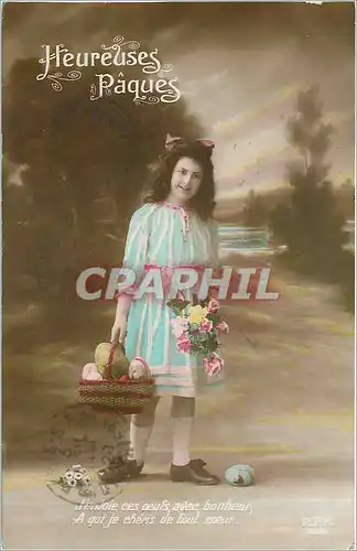 Cartes postales Heureuses Paques Enfant
