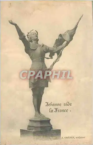 Cartes postales Jehanne aide la France