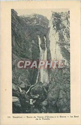 Cartes postales Dauphine route du Bourg d'Oisans a la Grance le saut de la Pucelle