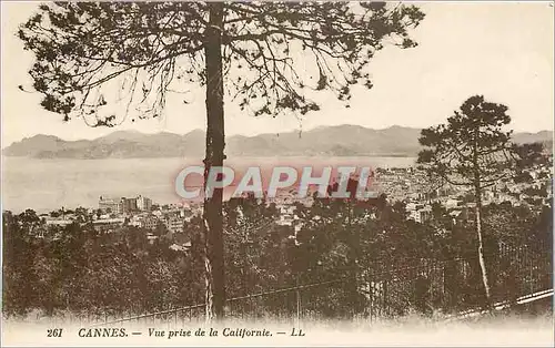 Cartes postales Cannes vue prise de la Californie