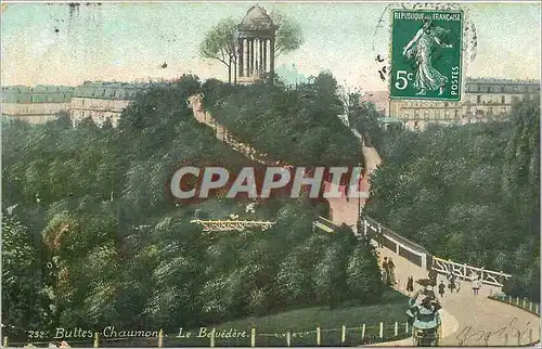 Cartes postales Buttes Chaumont le Belvedere