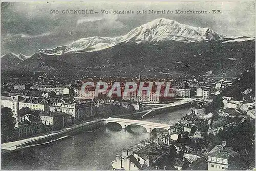Cartes postales Grenoble vue generale et le massif du Moucherotte