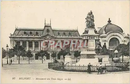 Cartes postales Belfort monument des Trois Sieges