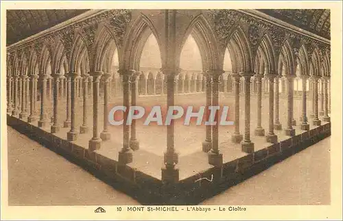 Cartes postales Mont St Michel l'Abbaye le Cloitre