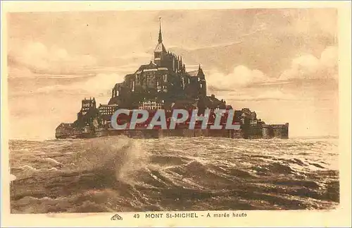 Cartes postales Mont St Michel a marsee haute