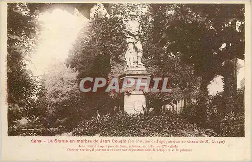 Cartes postales Sens la Statue en marbre de Jean Cousin