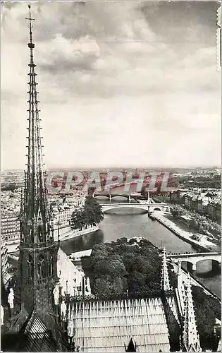 Cartes postales moderne Paris vue panoramique prise de Notre Dame