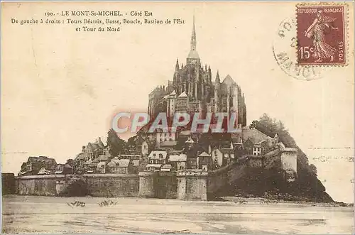 Ansichtskarte AK Le Mont St Michel Cote Est de gauche a droite Tours Beatrix Basse Boucle Bastion de l'Est et Tou