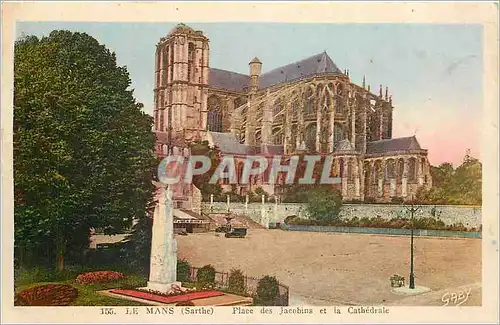 Cartes postales Le Mans Sarthe Place des Jacobins et la Cathedrale