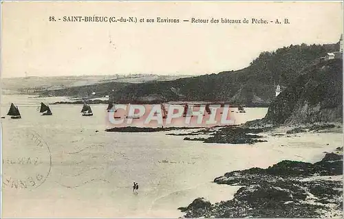 Cartes postales Saint Brieuc C du N et ses Environs Retour des Bateaux de Peche