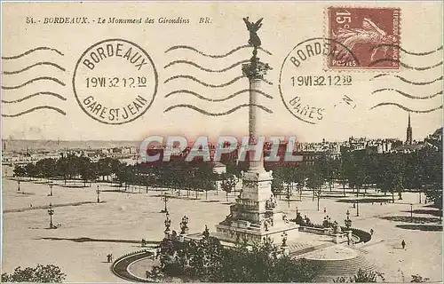 Cartes postales Bordeaux le Monument des Girondins