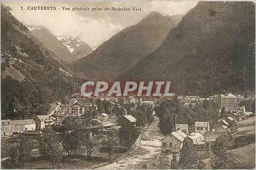 Cartes postales Cauterets vue generale prise du Mamelon Vert