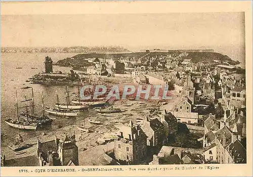 Cartes postales Cote d'Emeraude St Servan sur Mer vue vers Solidor pris du Clocher de l'eglise