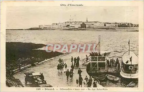 Ansichtskarte AK Dinard Debarcadere a basse mer en face Saint Malo Bateau