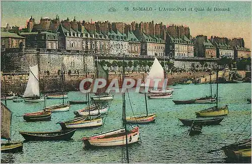 Ansichtskarte AK St Malo l'Avant port et Quai de Dinard Bateaux