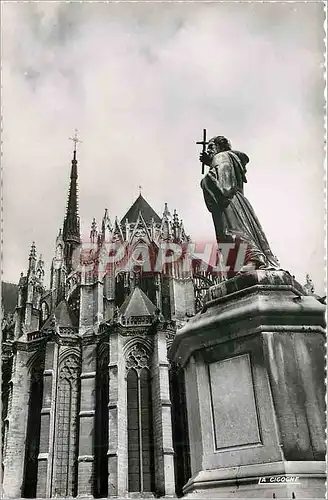 Moderne Karte Amiens Somme la Cathedrale le Chevet et statue de Pierre l'Ermite