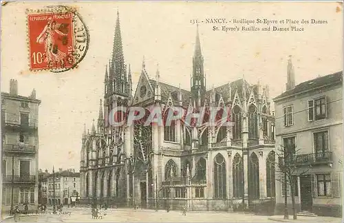 Cartes postales Nancy Basilique St Epvre et place des Dames
