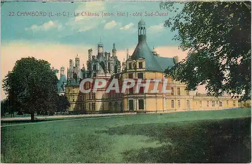 Ansichtskarte AK Chambord L et C le Chateau Mon hist cote Sud Ouest