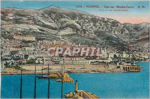 Cartes postales Monaco vue sur Monte Carlo
