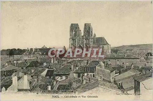 Cartes postales Toul Cathedrale et vue generale