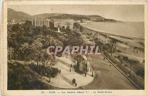 Cartes postales Nice les Jardins Albert Ier le Mont Boron